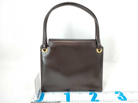 GUCCI Old Gucci Leather Handbag Brown