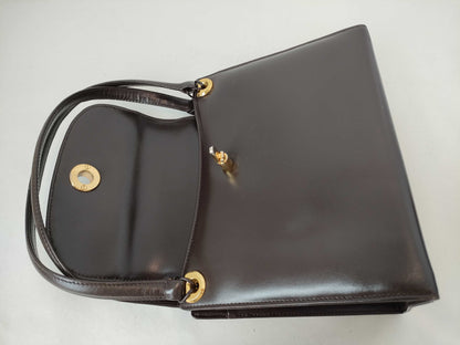 GUCCI Old Gucci Leather Handbag Brown