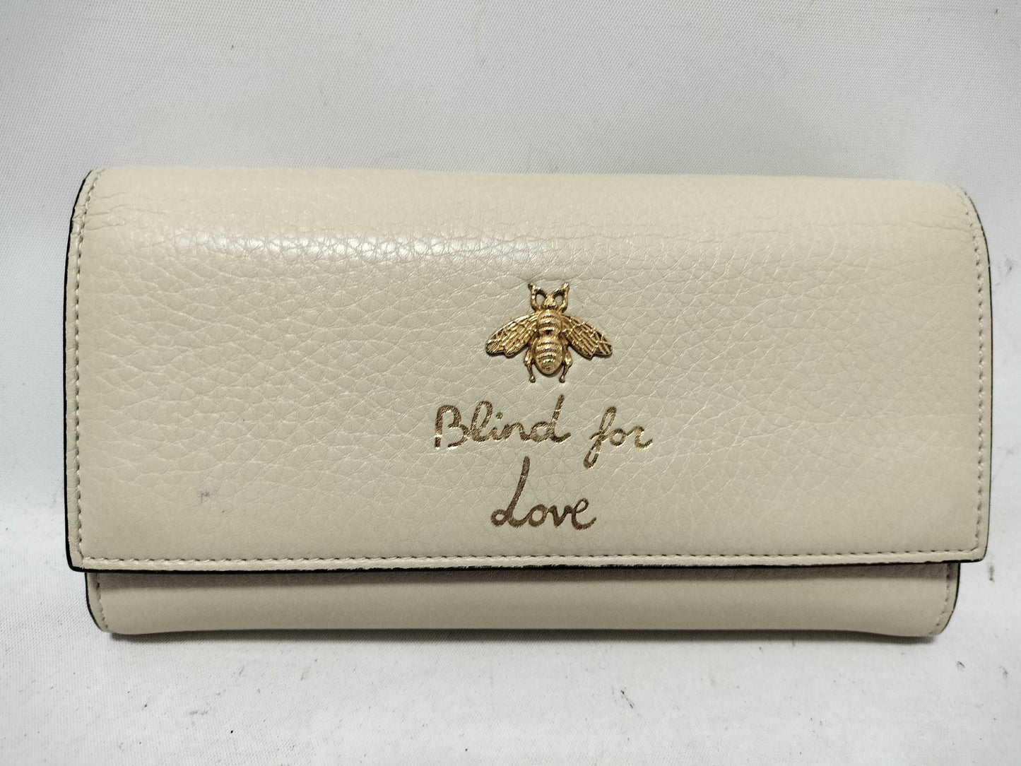 GUCCI Leather Bi-fold Long Wallet 454070・1147 Ivory Wallet