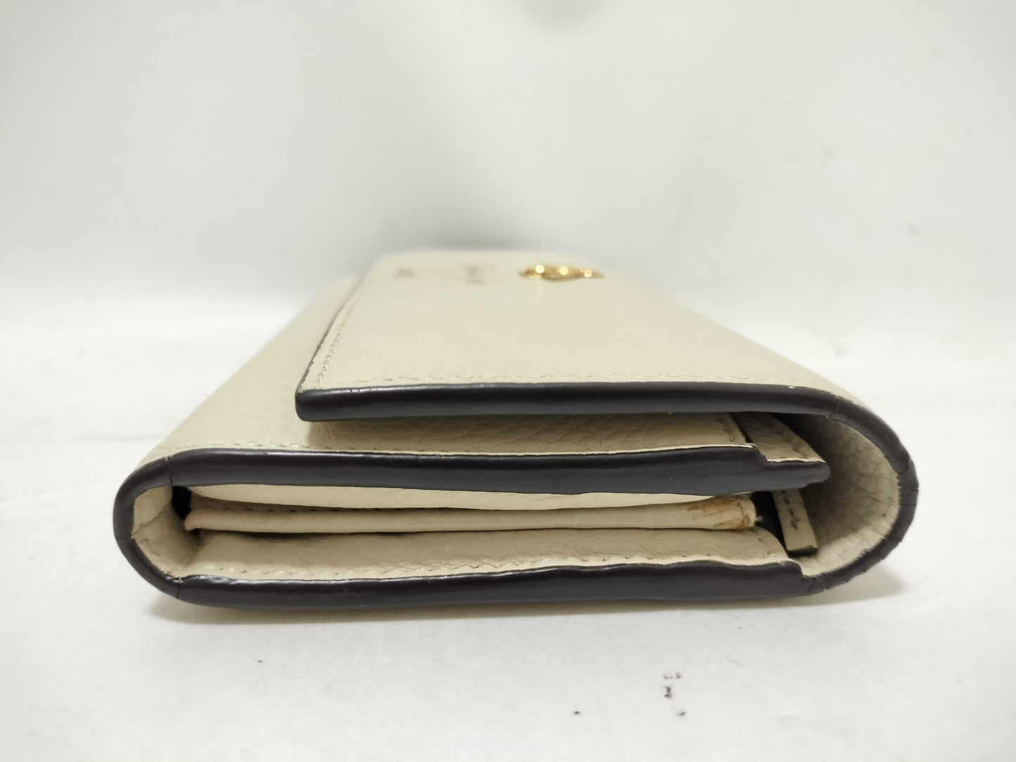 GUCCI Leather Bi-fold Long Wallet 454070・1147 Ivory Wallet