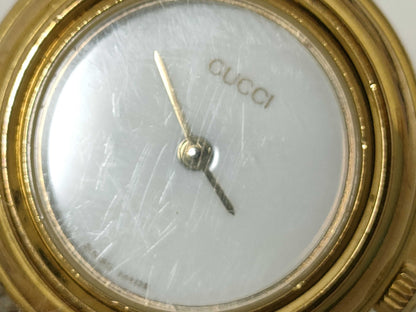GUCCI 11/12.2 0369465 GP/QZ White Dial Women's Watch 