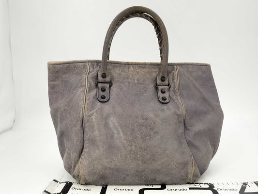 BALENCIAGA Leather Handbag 228750・4145 K・1669 Purple Handbag