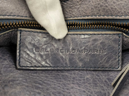 BALENCIAGA Leather Handbag 228750・4145 K・1669 Purple Handbag