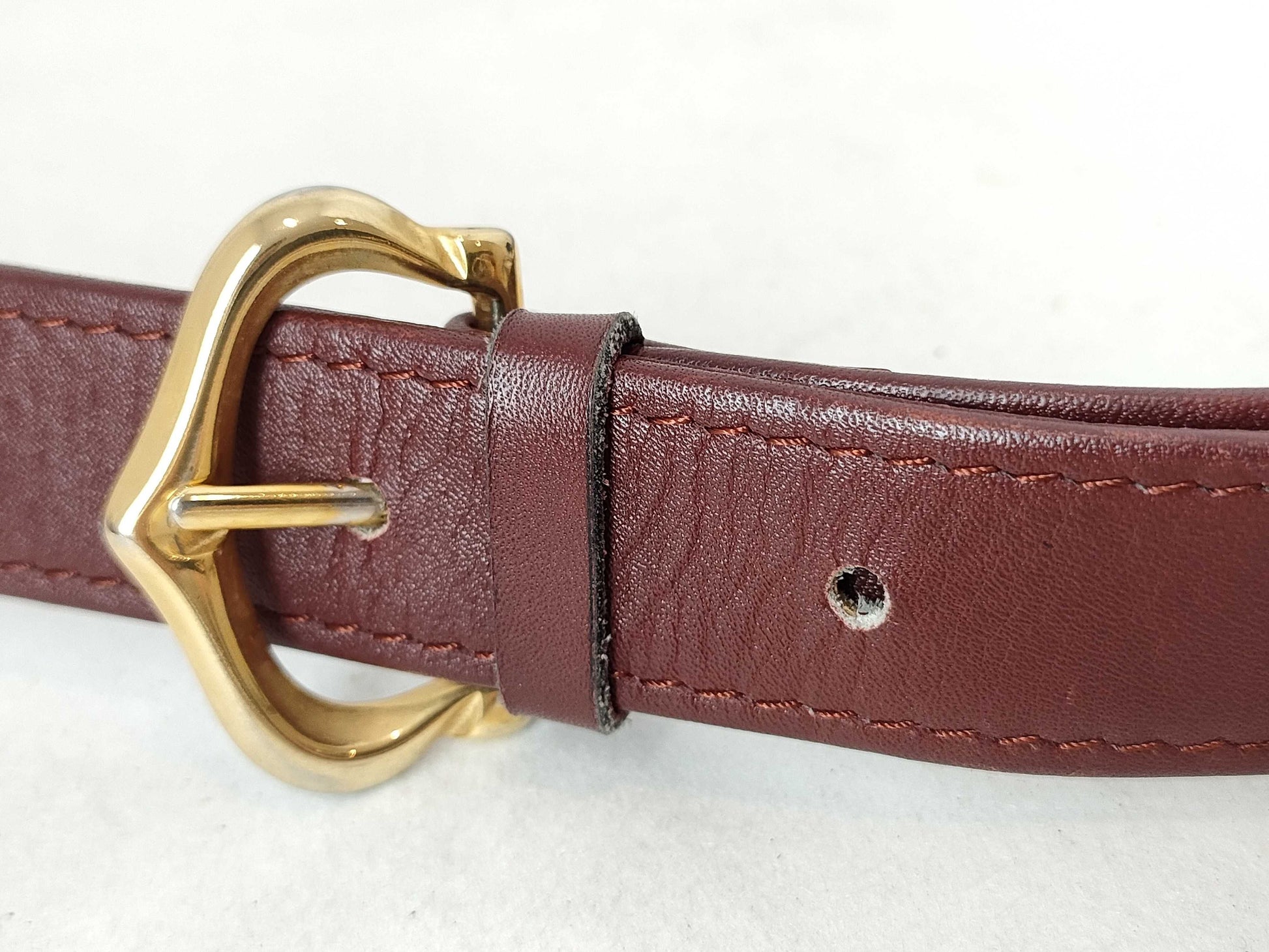 Cartier Must Cartier Must Line Leather Shoulder Bag Bordeaux Shoulder Bag