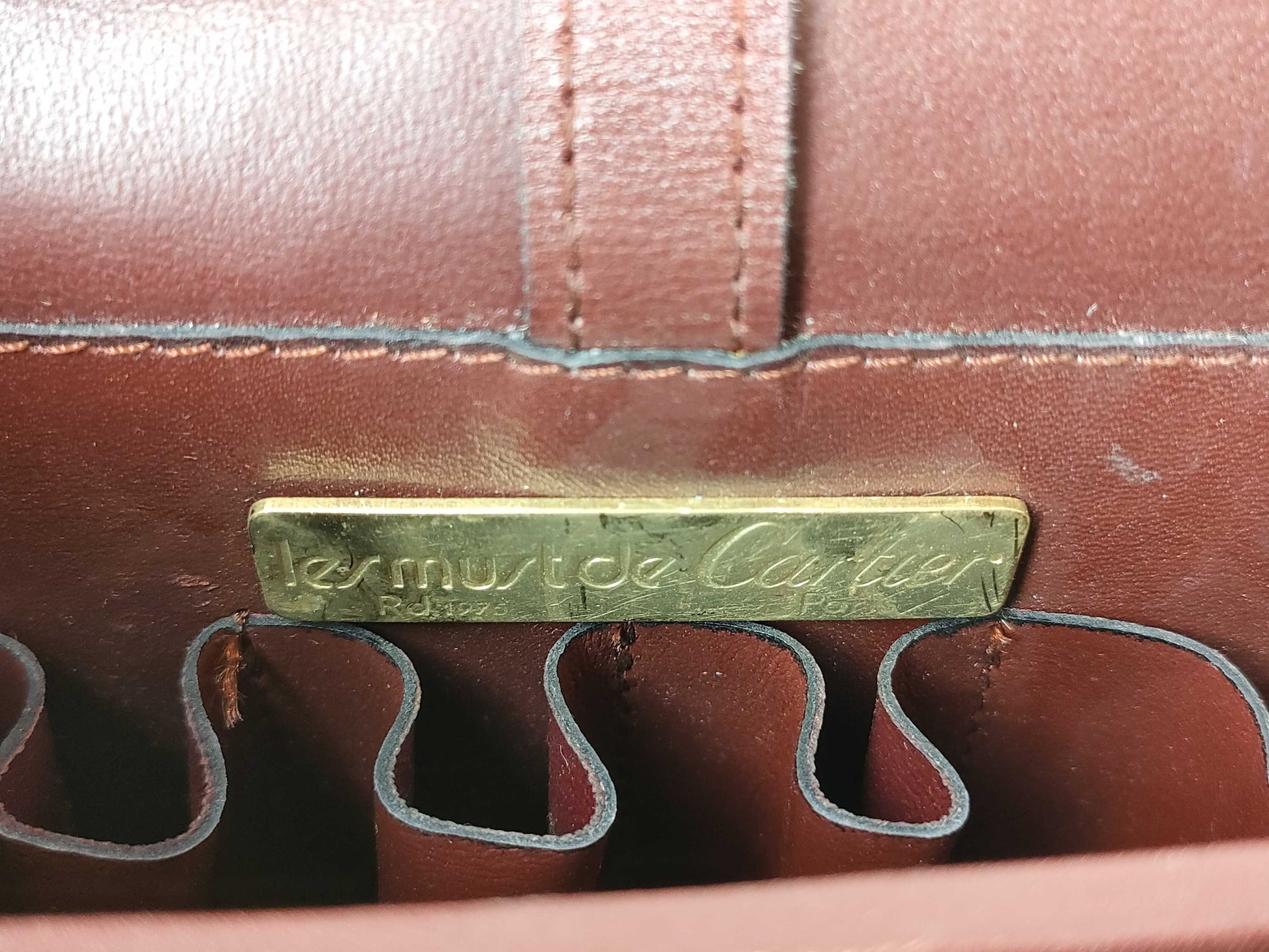 Cartier Must Cartier Must Line Leather Shoulder Bag Bordeaux Shoulder Bag