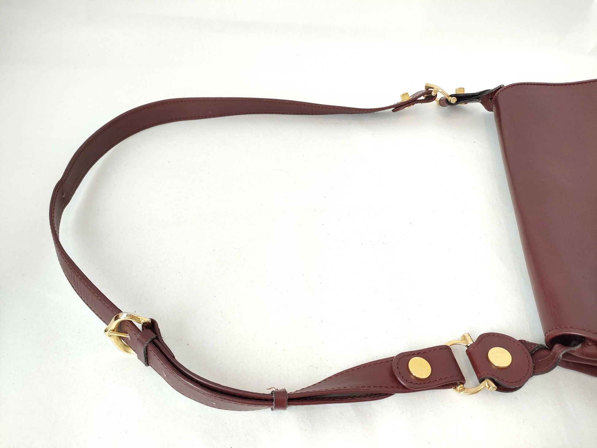 Cartier Must Cartier Must Line Leather Shoulder Bag Bordeaux Shoulder Bag