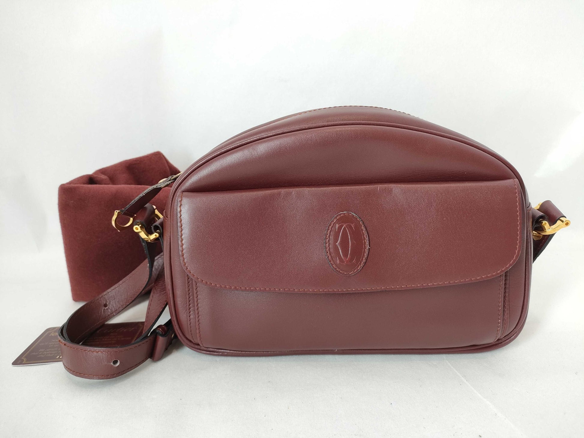 Cartier Must Cartier Leather Shoulder Bag Bordeaux Shoulder Bag