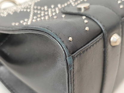 Dior Christian Dior Leather Handbag 05-MA-1003 Black Handbag