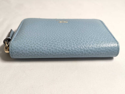 GUCCI Leather Card Case 368877/203887 Light Blue Card Case/Pass Case/Business Card Holder