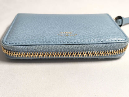 GUCCI Leather Card Case 368877/203887 Light Blue Card Case/Pass Case/Business Card Holder