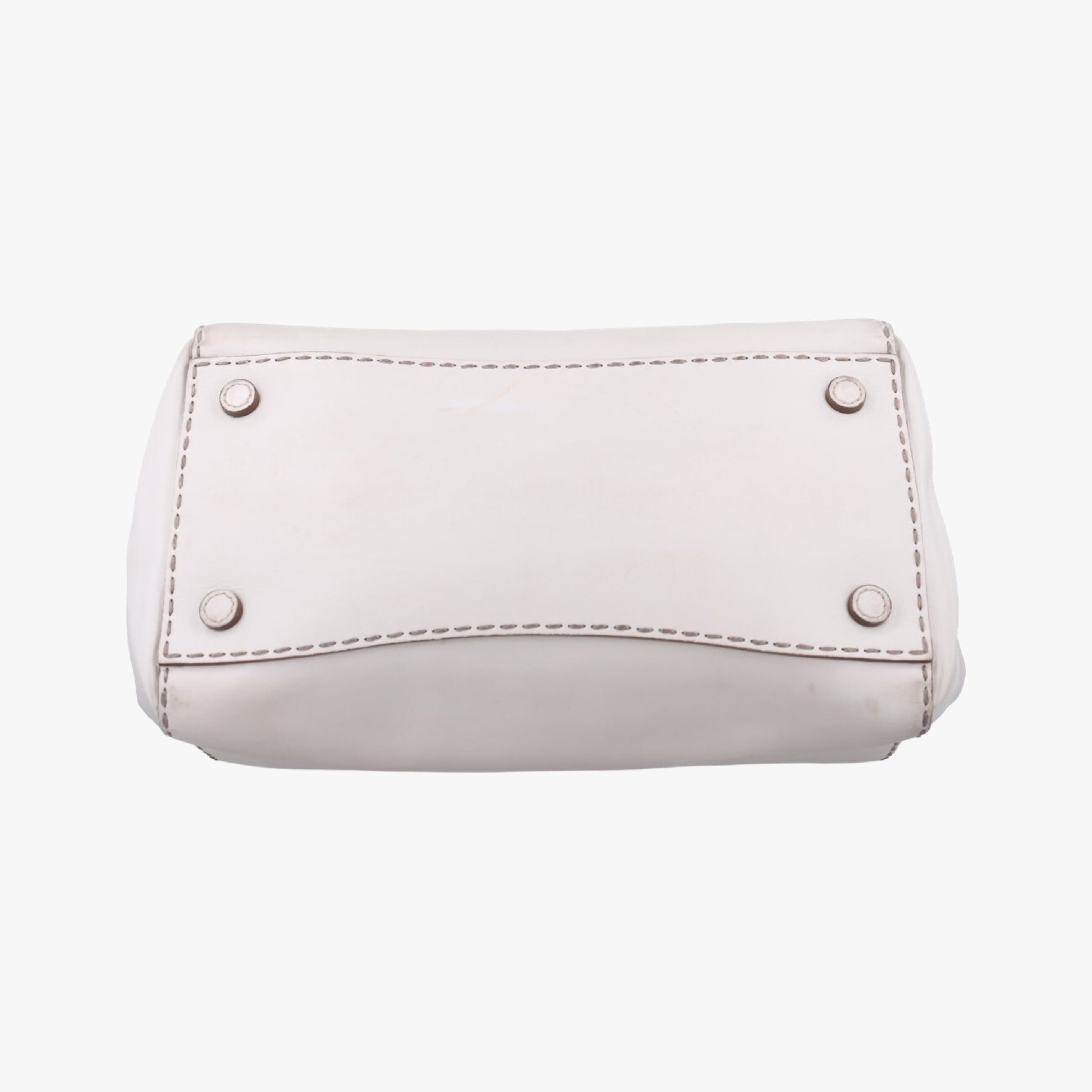 PRADA City Twin Pocket Satchel White Leather BN2857208 31/Z Handbag