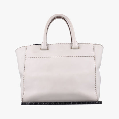 PRADA City Twin Pocket Satchel White Leather BN2857208 31/Z Handbag