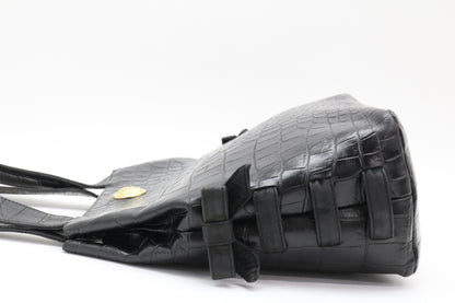 VERSACE Medusa Crocodile Shoulder Bag