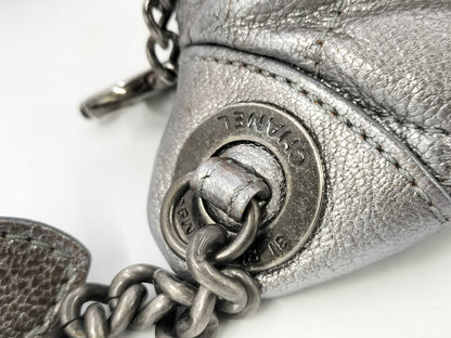 CHANEL Metallic Silver Waist Pouch, 19th Series, A94102