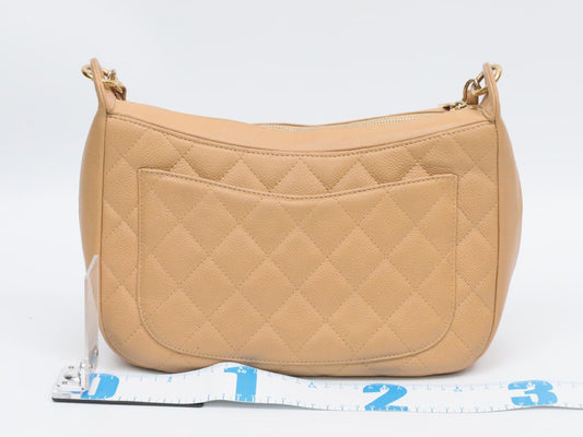CHANEL Caviar Skin One-Shoulder Handbag, No. 8