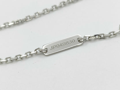 Vintage Alhambra Guilloche Necklace in WG AU750, 6.8g 