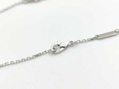 Vintage Alhambra Guilloche Necklace in WG AU750, 6.8g 