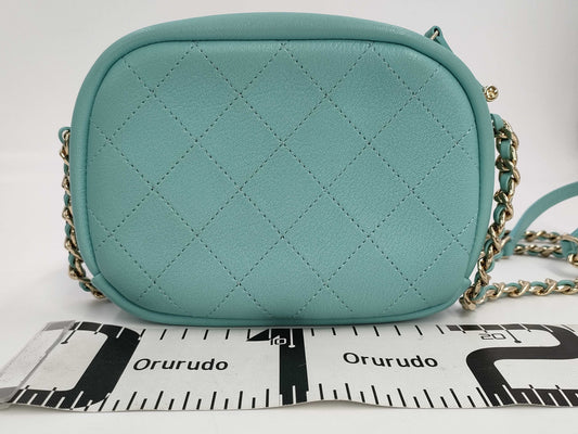 CHANEL Chanel Chain Shoulder Bag Blue Shoulder Bag
