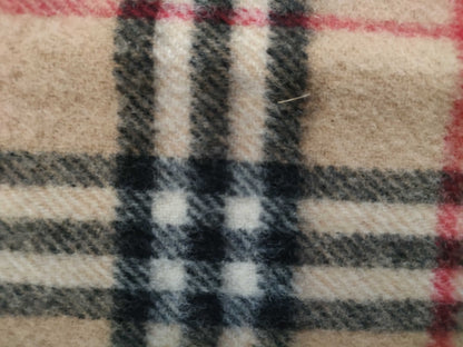 BURBERRY / Fringe Scarf / Nova Check / Made in England / 100% Lambswool / Beige Other Accessories