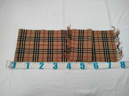 BURBERRY / Fringe Scarf / Nova Check / Made in England / 100% Lambswool / Beige Other Accessories