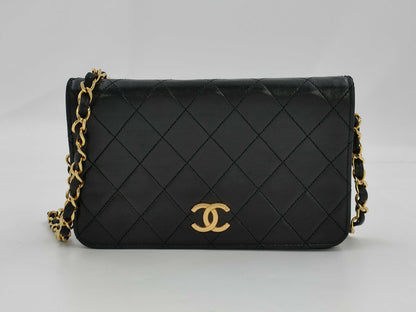 CHANEL Matelassé Full Flap Push Lock Chain Shoulder Bag