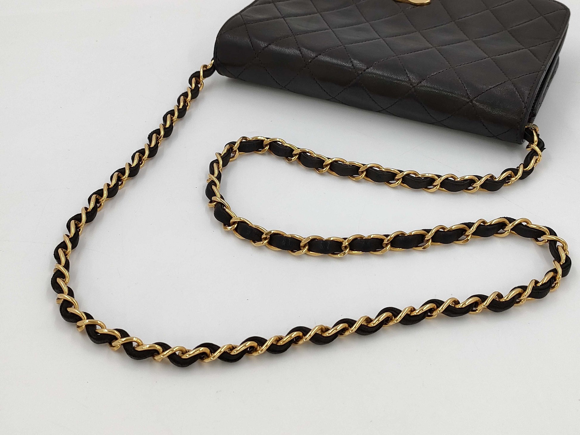CHANEL CHANEL Matelasse Push Lock Lambskin Shoulder Bag