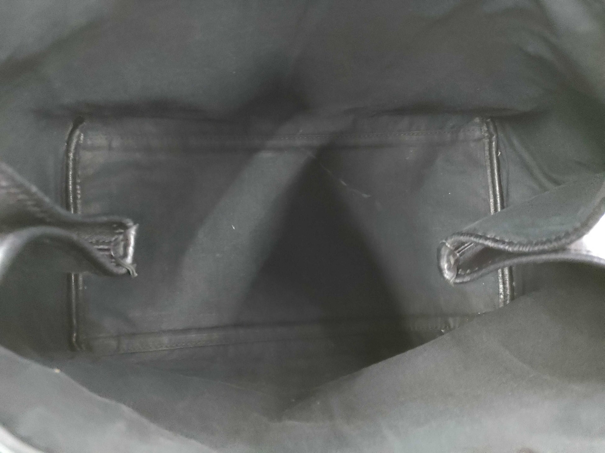BALENCIAGA Navy Cabas Leather Handbag