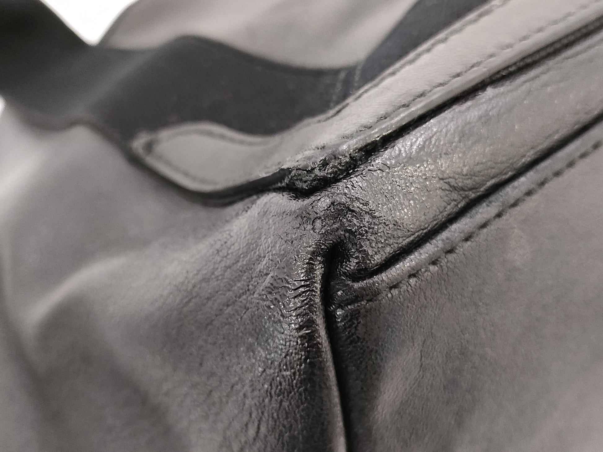 BALENCIAGA Navy Cabas Leather Handbag