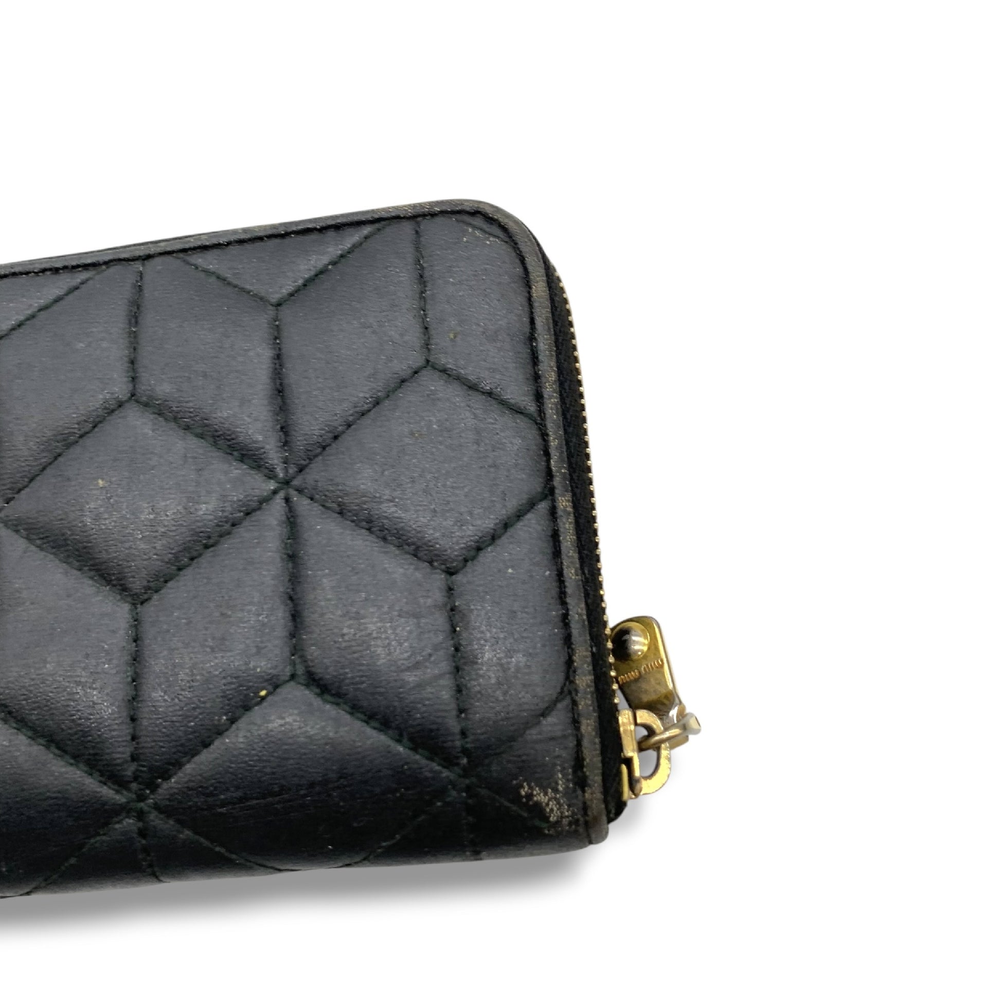 Miu Miu Quilted Zip-Around Wallet