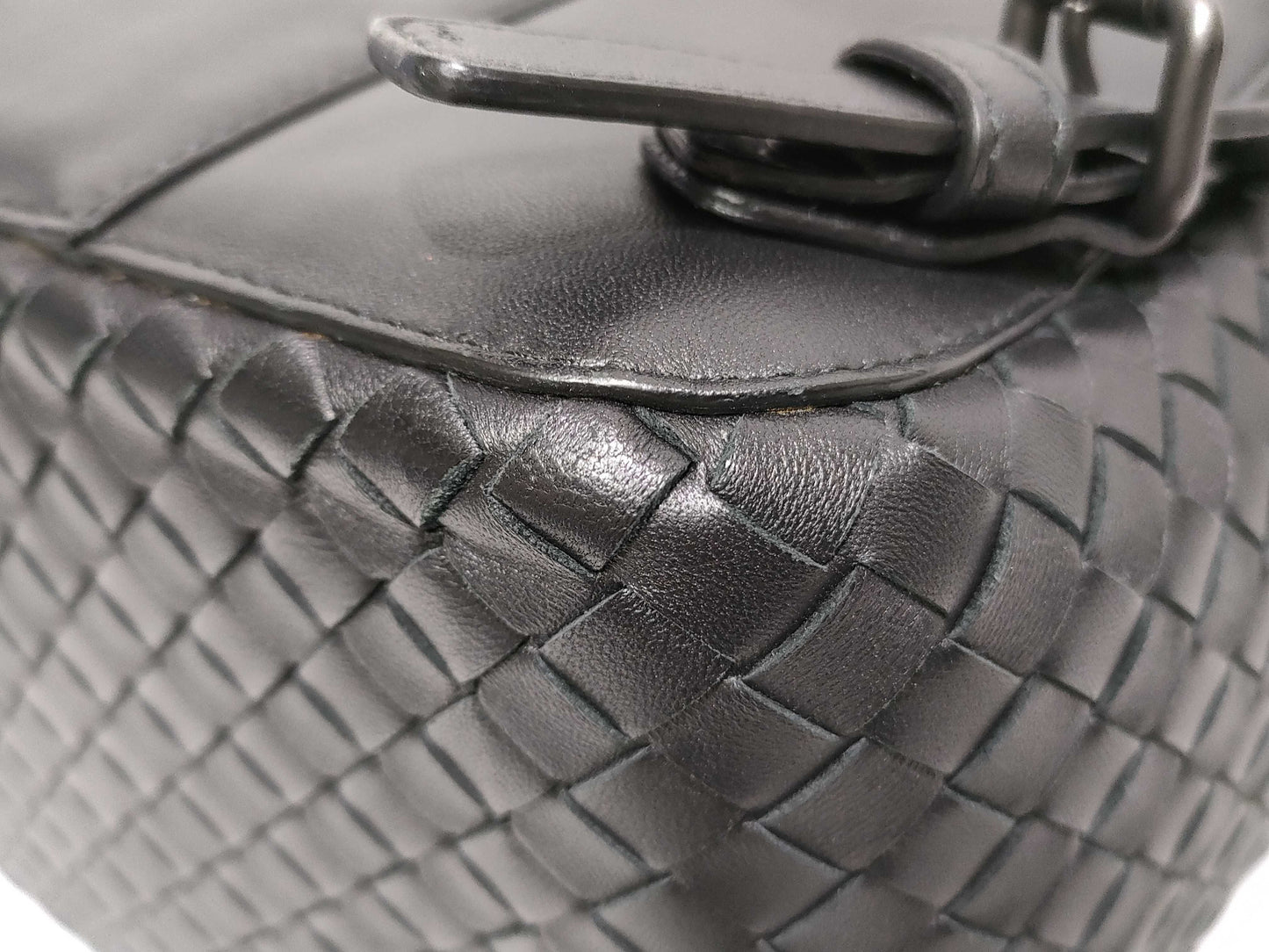 BOTTEGA VENETA Intrecciato Leather Backpack in Black
