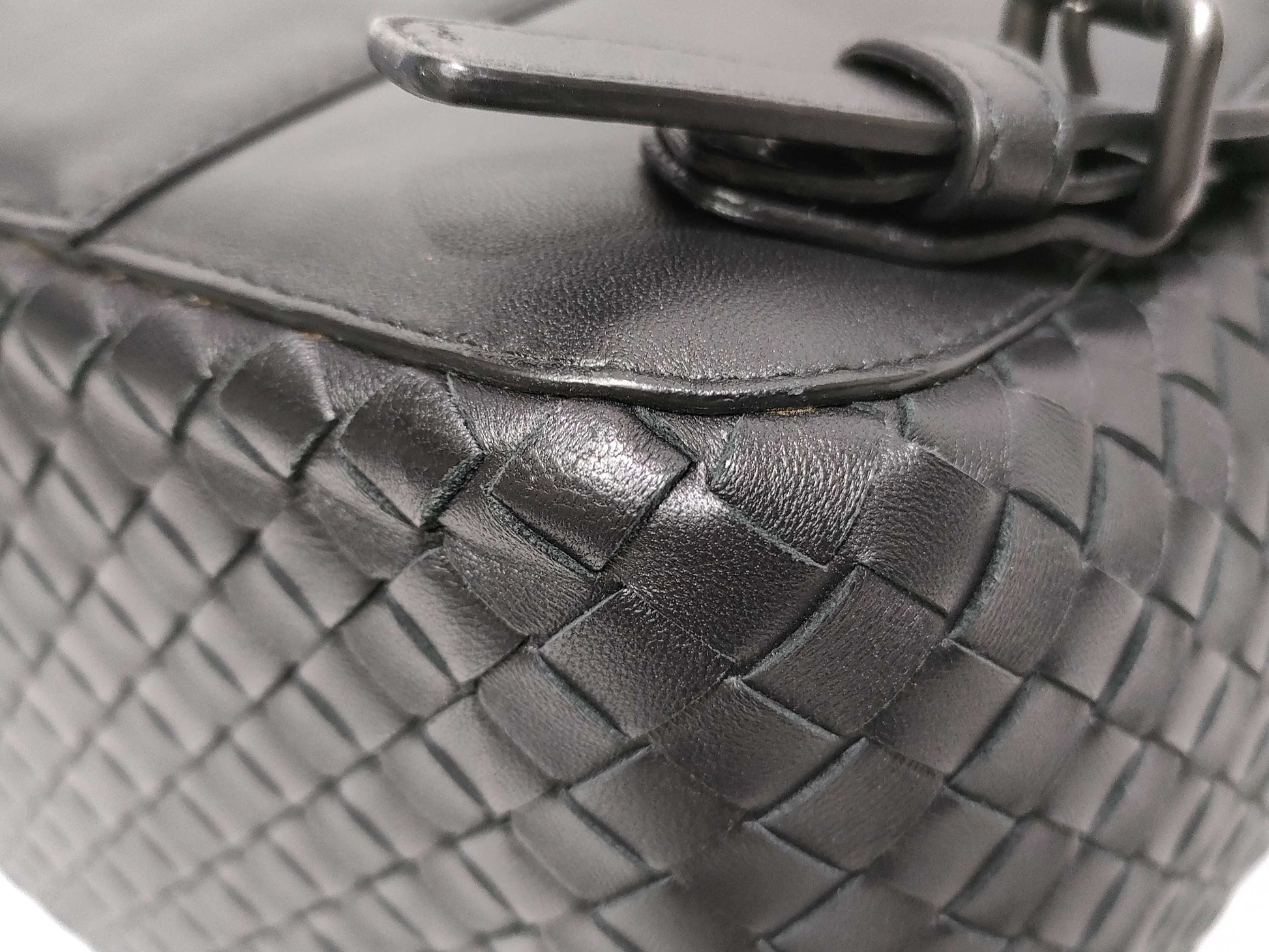 BOTTEGA VENETA Intrecciato Leather Backpack in Black