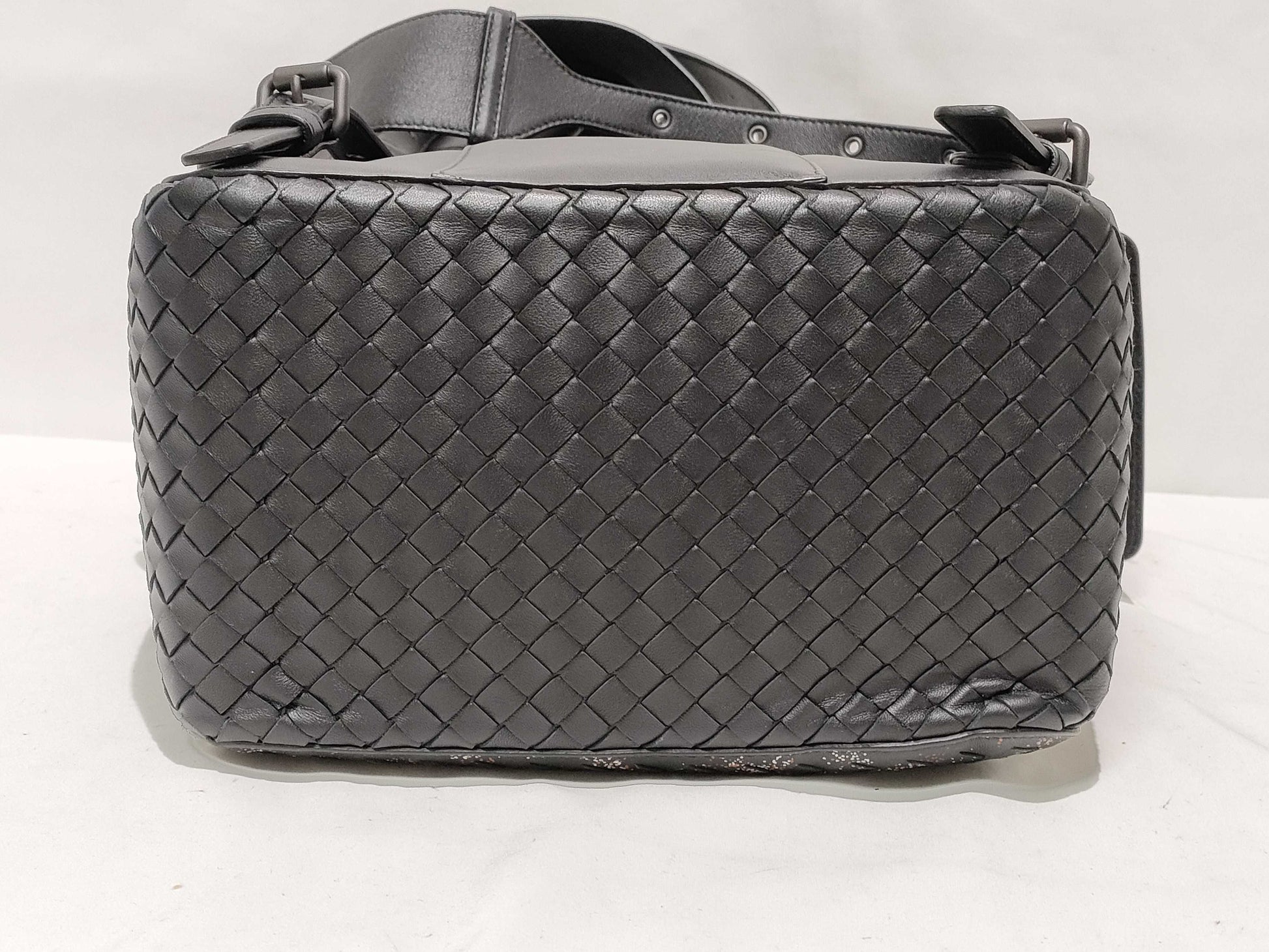 BOTTEGA VENETA Intrecciato Leather Backpack in Black