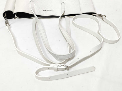 BALENCIAGA Everyday Tote, Leather, White, 2-Way, 489813 Tote Bag