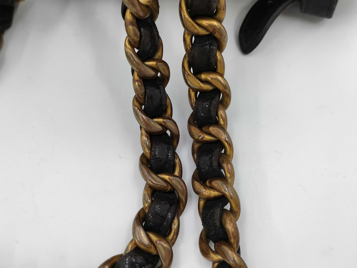 CHANEL Matelasse Lambskin Chain Backpack in Black with Gold Hardware