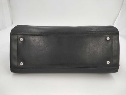 CHANEL Caviar Tote Bag, Black with Silver Hardware