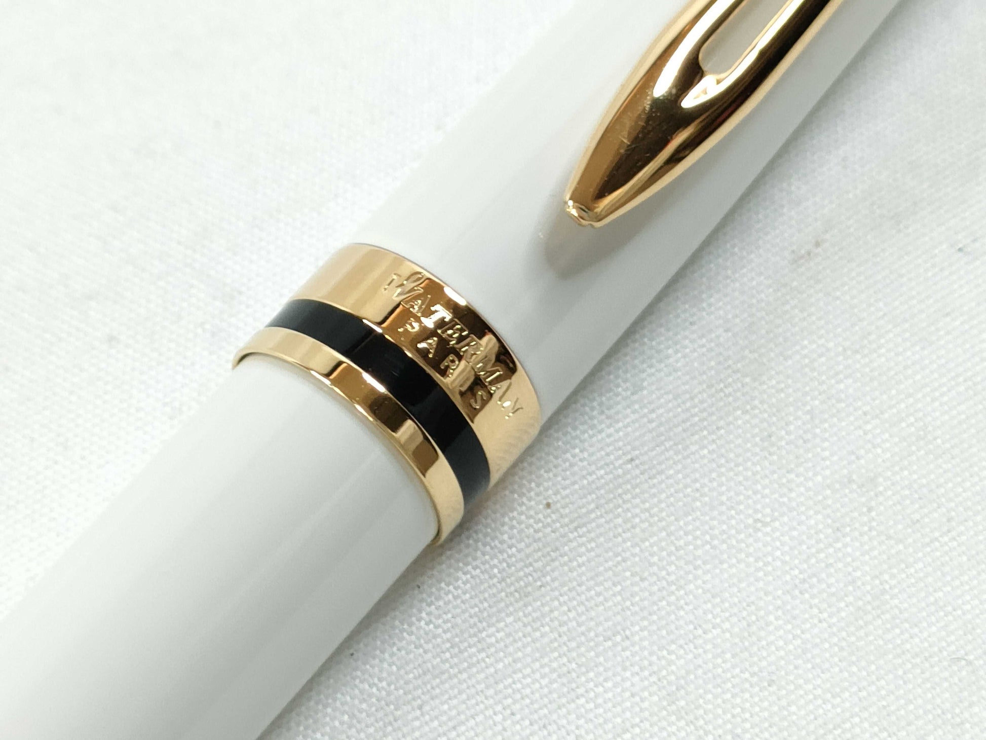 WATERMAN Twist Ballpoint Pen, White x Gold, Pen/Fountain Pen
