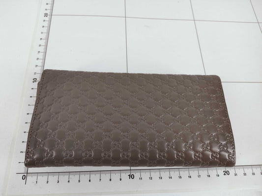 GUCCI Guccissima Gucci Micro Guccissima Bi-fold Long Wallet Leather Gray 449396 Wallet