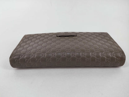 GUCCI Guccissima Gucci Micro Guccissima Bi-fold Long Wallet Leather Gray 449396 Wallet