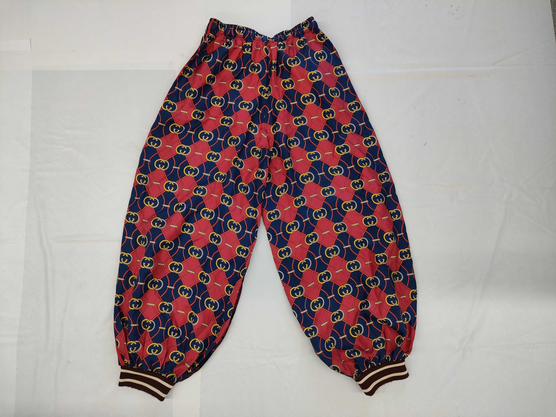 GUCCI GG pattern interlocking silk pants
