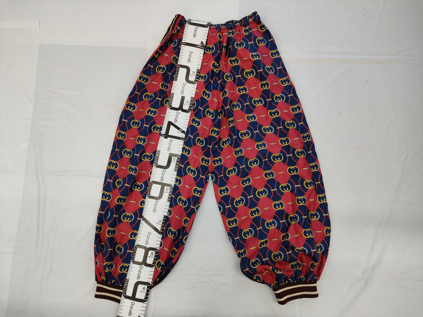 GUCCI GG pattern interlocking silk pants