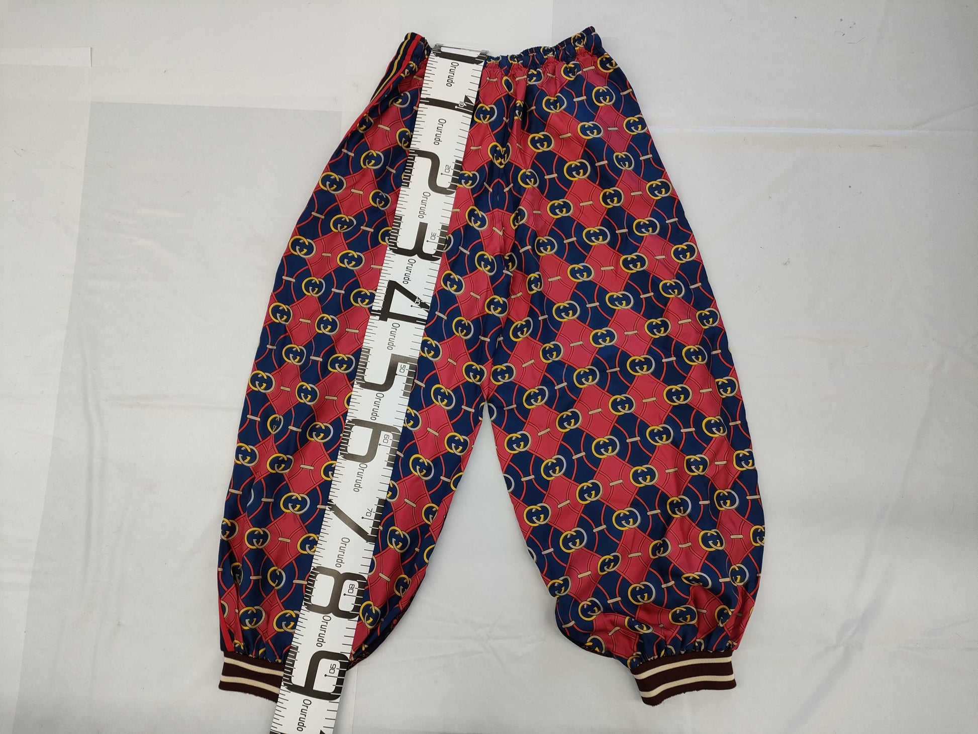 GUCCI GG pattern interlocking silk pants