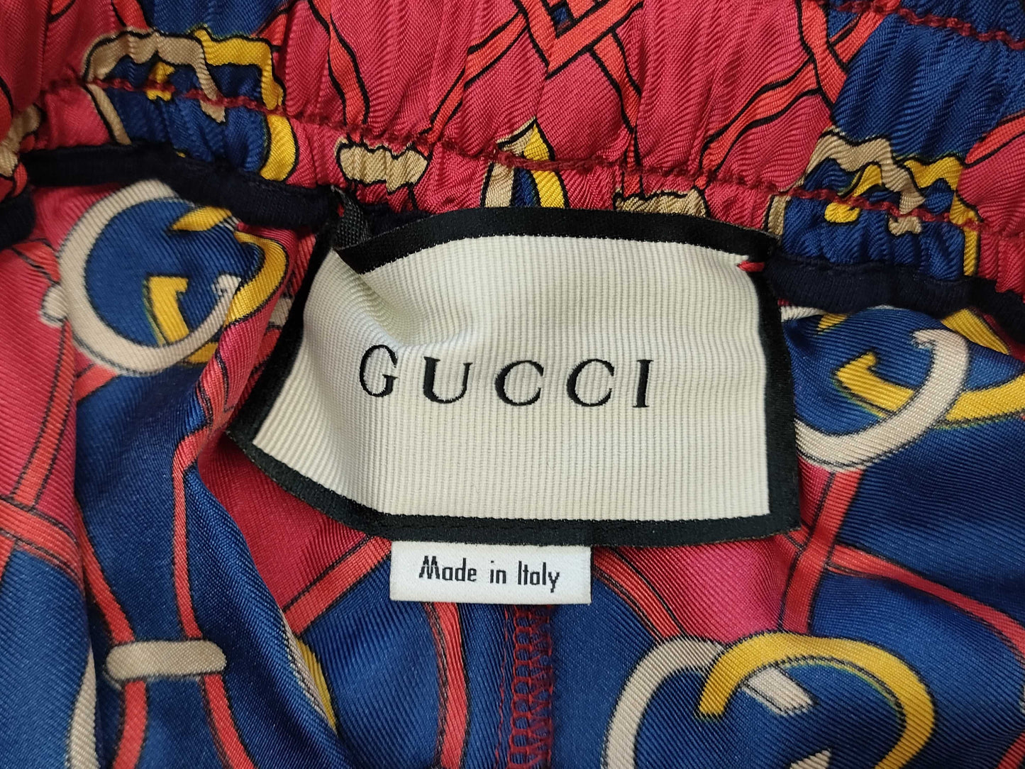 GUCCI GG pattern interlocking silk pants