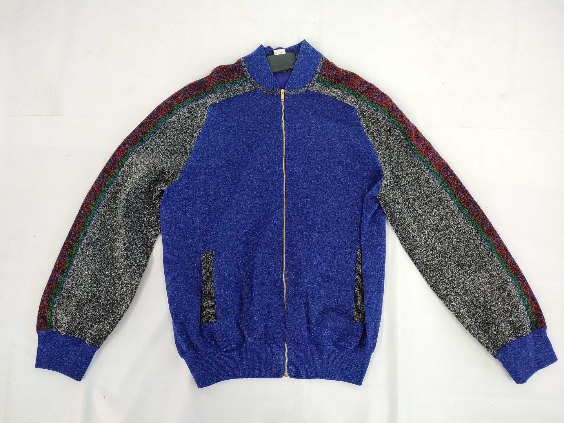 GUCCI GG logo interlocking logo glitter jersey top jacket
