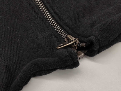 GUCCI Hoodie Black Sleeve Zip 2-Way Top