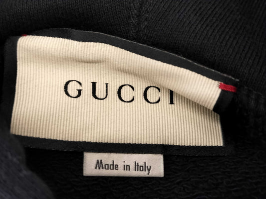 GUCCI Hoodie Dress, Black, Long, Size XS, Tops