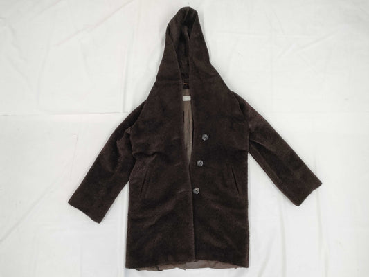 MaxMara Shaggy Hooded Alpaca Coat Size 40 Coat