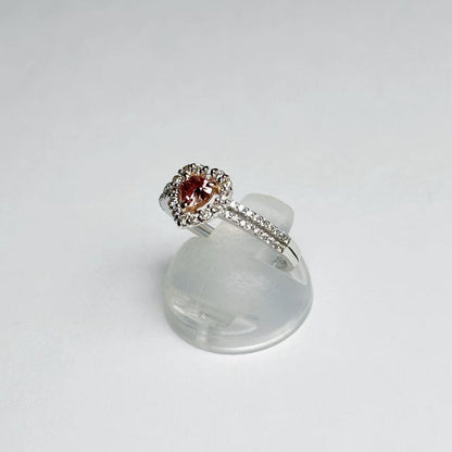 PD0.40ct D0.288ct K18WG 3.2g Ring 
