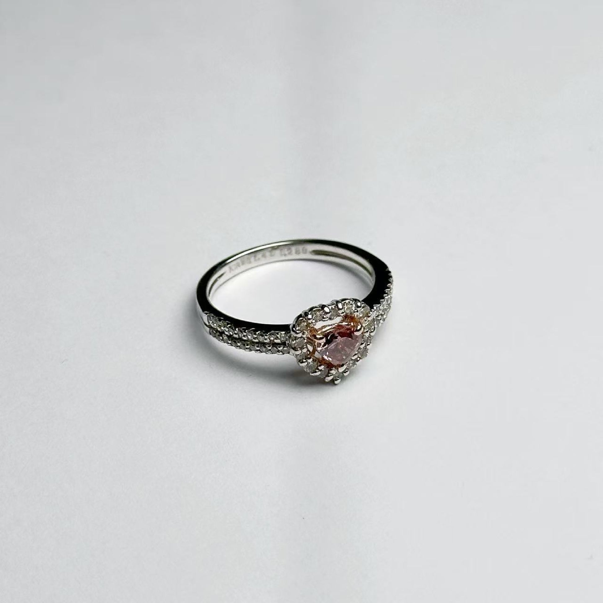 PD0.40ct D0.288ct K18WG 3.2g Ring 