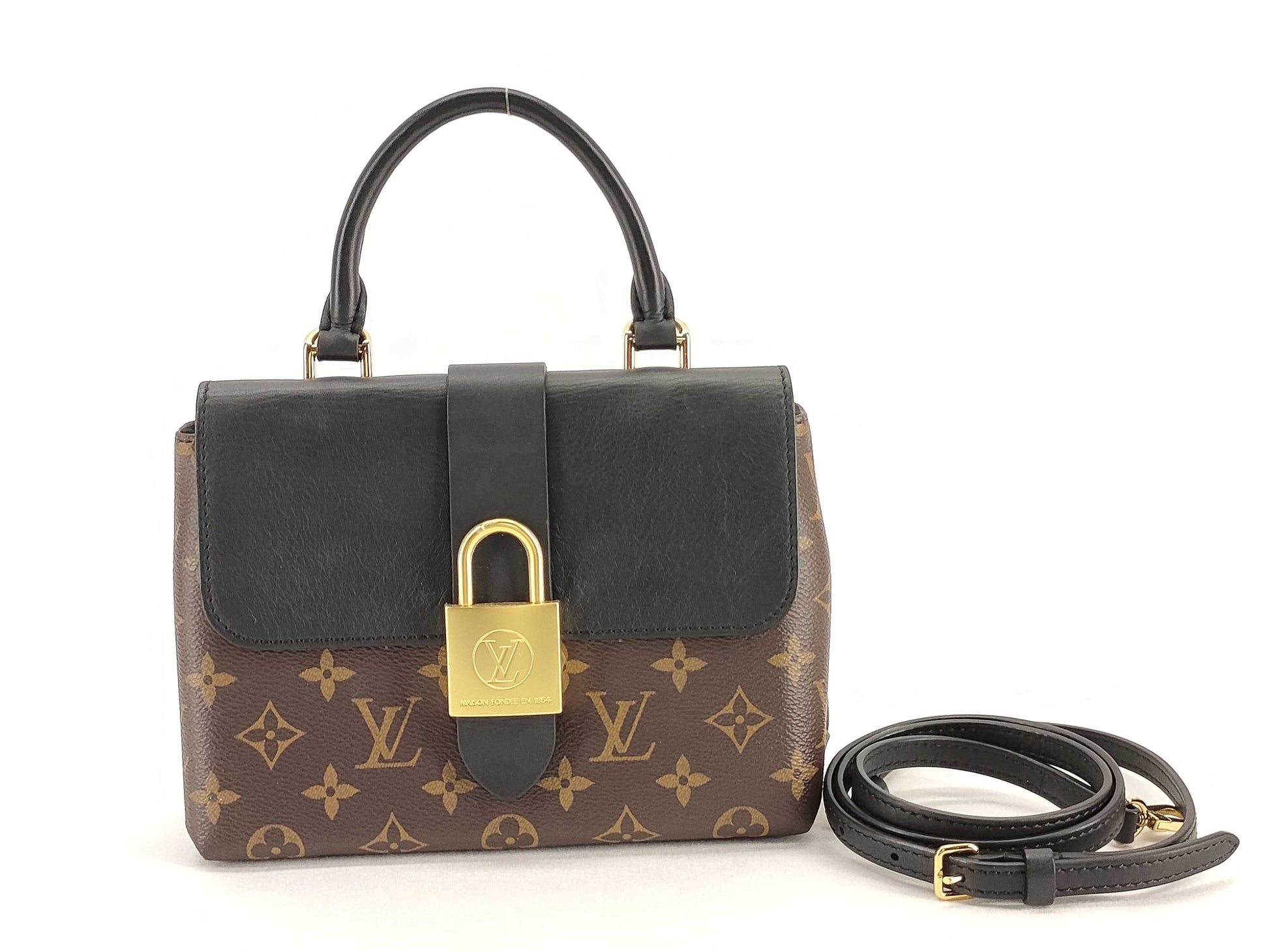 LOUIS VUITTON Rocky BB Monogram Black Shoulder Bag Handbag
