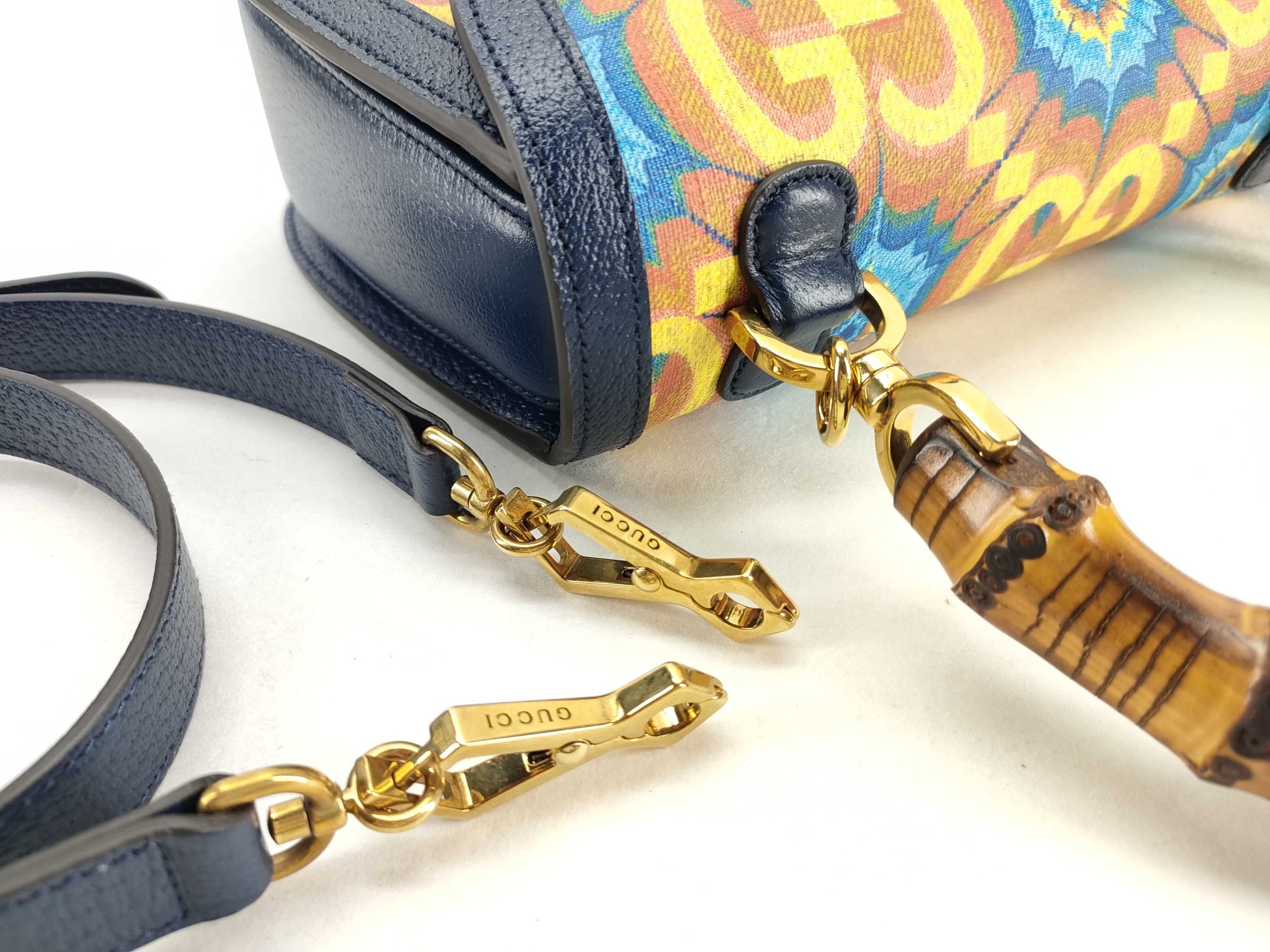 GUCCI Bamboo Gucci Hand Shoulder Bag Handbag